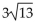 <strong>Find the distance d( between the points </strong> A) B) C)45 D)3