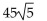 <strong>Find the distance d( between the points </strong> A) B) C)45 D)3