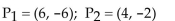 Find the distance d( between the points -