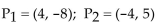 Find the midpoint of the line segment joining the points P1 and P2. -