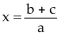 <strong>Solve the equation. The letters a, b, and c are constants. ax - b = c, a </strong> A) B) C) D)