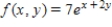 Find the volume of the solid bounded above by the surface And below by the plane region R. R is the triangle with vertices and . 