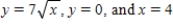 <strong>Find the volume of the solid bounded above by the surface   and below by the plane region R. ​   ; R is the region bounded by   . ​</strong> A)   B) ​   C) ​   D) ​   E) ​   <div style=padding-top: 35px> 