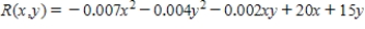 The total daily revenue (in dollars) that Weston Publishing realizes in publishing and selling its English-language dictionaries is given by Where x denotes the number of deluxe copies and y denotes the number of standard copies published and sold daily. The total daily cost of publishing these dictionaries is given by Dollars. Determine how many deluxe copies and how many standard copies Weston should publish each day to maximize its profits. Please round the answers to the nearest integer.What is the maximum profit realizable? Please round the answer to the nearest dollar. 