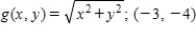 Evaluate the first partial derivatives of the function at the given point. ​   ​