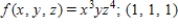 Evaluate the first partial derivatives of the function at the given point. ​   ​