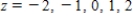 Sketch the level curves of the function corresponding to the given values of z. ​   ;   ​