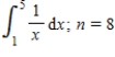 <strong>Use the trapezoidal rule and Simpson's rule to approximate the value of the definite integral. </strong> A) By trapezoidal rule 1.1325, by Simpson's rule 0.6554 B) By trapezoidal rule 1.9565, by Simpson's rule 0.6555 C) By trapezoidal rule 0.6572, by Simpson's rule 0.6551 D) By trapezoidal rule 1.6290, by Simpson's rule 1.6108 E) By trapezoidal rule 1.5807, by Simpson's rule 0.6533