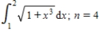Approximate the value of the definite integral. Use the trapezoidal rule. Please give the answer to four decimal places. Use the Simpson's rule. Please give the answer to four decimal places.