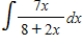 Use the table of integrals to find the integral. ​   ​