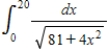 Use the table of integrals to find the integral. Use C as the constant of integration.