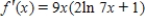 <strong>Find the derivative of the function. </strong> A) B) C) D)