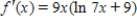 <strong>Find the derivative of the function. </strong> A) B) C) D)