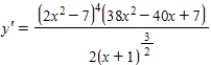 <strong>Use logarithmic differentiation to find the derivative of the function. </strong> A) B) C) D) E)