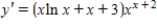 <strong>Use logarithmic differentiation to find the derivative of the function. </strong> A) B) C) D)