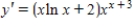 <strong>Use logarithmic differentiation to find the derivative of the function. </strong> A) B) C) D)