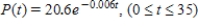 Based on data obtained from the Census Bureau, the manager of Plymouth Van Lines estimates that the percent of the total population relocating in year t ( corresponds to the year 1960) may be approximated by the formula . Compute P'(10), P'(20), and P'(30). 