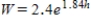 The Ehrenberg equation gives the relationship between the height (in meters) and the average weight W (in kilograms) for children between 5 and 13 years of age. Round your answer to the nearest tenth. What is the average weight of a 10-year-old child who stands at 1.4 m tall? ________ kg Use differentials to estimate the change in the average weight of a 10-year-old child whose height increases from 1.4 m to 1.45 m. ________ kg