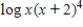 Use the laws of logarithms to simplify the expression. ​   ​