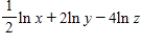 Write the expression as the logarithm of a single quantity. 