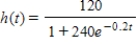 The height (in feet) of a certain kind of tree is approximated by where t is the age of the tree in years. Estimate the age of a 60-ft tree. Please round the answer to two decimal places. t = __________ years