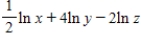 Write the expression as the logarithm of a single quantity. 