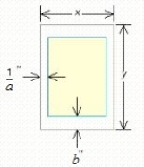 <strong>A book designer has decided that the pages of a book should have 1 in.margins at the top and bottom and in.margins on the sides. She further stipulated that each page should have an area of 27 in.<sup>2 </sup>(see the figure). Determine the page dimensions that will result in the maximum printed area on the page, where . </strong> A) B) C) D) 