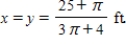 <strong>A Norman window has the shape of a rectangle surmounted by a semicircle (see the accompanying figure). If a Norman window is to have a perimeter of 25 ft, what should its dimensions be in order to allow the maximum amount of light through the window? </strong> A) B) C) D) 
