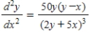 <strong>Find the second derivative of the function defined implicitly by the equation. </strong> A) B) C) D) E)
