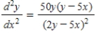 <strong>Find the second derivative of the function defined implicitly by the equation. </strong> A) B) C) D) E)