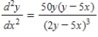 <strong>Find the second derivative of the function defined implicitly by the equation. </strong> A) B) C) D) E)