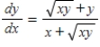 <strong>Find by implicit differentiation. </strong> A) B) C) D) E)