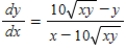 <strong>Find by implicit differentiation. </strong> A) B) C) D) E)