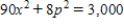 The demand equation for a certain brand of metal alloy audiocassette tape is , where x represents the number (in thousands) of ten-packs demanded each week when the unit price is $p. How fast is the quantity demanded increasing when the unit price/ten-pack is $10 and the selling price is dropping at the rate of $.13/ten-pack/week? Round the answer to the nearest integer.