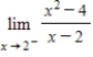 <strong>Find the one-sided limit, if it exists. </strong> A) 4 B) -2 C) -10 D) 5 E) The limit does not exist