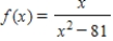 Find the domain of the function. ​   ​