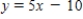 <strong>Find an equation of the line that passes through the points (1, 3) and (3, 13). </strong> A) B) C) D) E) 