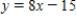<strong>Find an equation of the line that passes through the point (1, -9) and has the indicated slope m = 8. </strong> A) B) C) D) E) 
