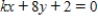 Given that the point lies on the line , find k. k = __________
