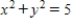 <strong>Find an equation of the circle with center at the origin that passes through (2, 1). </strong> A) B) C) D) E)