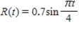 Suppose that the rate of air flow in and out of a person's lungs during respiration is liters per second, where is the time in seconds. Find an expression for the volume of air in the person's lungs at any time . Suppose that at the initial moment the volume of air in the person's lungs is 0.