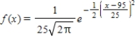 The General Manager of the Service Department of MCA Television Company has estimated that the time that elapses between the dates of purchase and the dates on which the 19-in. sets manufactured by the company first require service is normally distributed according to the probability density function where x is measured in months. Determine the percentage of sets manufactured and sold by MCA that may require service 90-100 mo after purchase. Round the answer to the nearest hundredth, if necessary. __________%