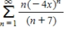 Consider the series . Find the radius of convergence of the power series. __________ Find the interval of convergence of the power series. __________