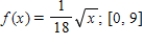 Find the median of the random variable x with the probability density function defined on the indicated interval I. The median of x is defined to be the number m such that . Observe that half of the x-values lie below m and the other half lie above m. Round the answer to two decimal places, if necessary. 