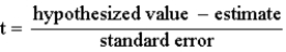 <strong>The general form of the t statistic is _____.</strong> A) B) C) D)