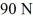 <strong>Newton's second law: A block is on a frictionless horizontal table, on earth. This block accelerates at 1.9 m/ when a horizontal force is applied to it. The block and table are then set up on the moon where the acceleration due to gravity is 1.62 m/s<sup>2</sup>. What is the weight of the block on the moon?</strong> A) 77 N B) 67 N C) 58 N D) 48 N E) 39 N