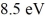 <strong>Bohr atom: A hydrogen atom is in its n = 2 excited state when its electron absorbs a photon of energy   . What is the energy of the resulting free electron? The lowest level energy state of hydrogen is -13.6 eV. (h = 6.626 × 10<sup>-34</sup> J ∙ s, 1 eV = 1.60 × 10<sup>-19</sup> J)</strong> A) 5.1 eV B) 6.6 eV C) 6.9 eV D) 7.7 eV <div style=padding-top: 35px> 