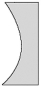 <strong>Lens-maker's formula: In the figure, the radius of curvature of the curved part of the lens is 35.0 cm, and the refractive index of the lens material is 1.620. What is the focal length of the lens?  </strong> A) +56.5 cm B) -56.5 cm C) +28.2 cm D) +21.6 cm E) -21.6 cm <div style=padding-top: 35px> 