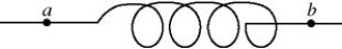 Self-inductance: In the figure, the current in a solenoid having no appreciable resistance is flowing from b to a and is decreasing at a rate of 9.6 A/s. The self-induced emf in the solenoid is found to be 8.4 V. (a) What is the self-inductance of the solenoid? (b) Which point, a or b is at higher potential?