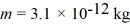 Circular motion of charges: As shown in the figure, a small particle of charge q = - 7.0 × C and mass has velocity as it enters a region of uniform magnetic field. The particle is observed to travel in the semicircular path shown, with radius R = 5.0 cm. Calculate the magnitude and direction of the magnetic field in the region.